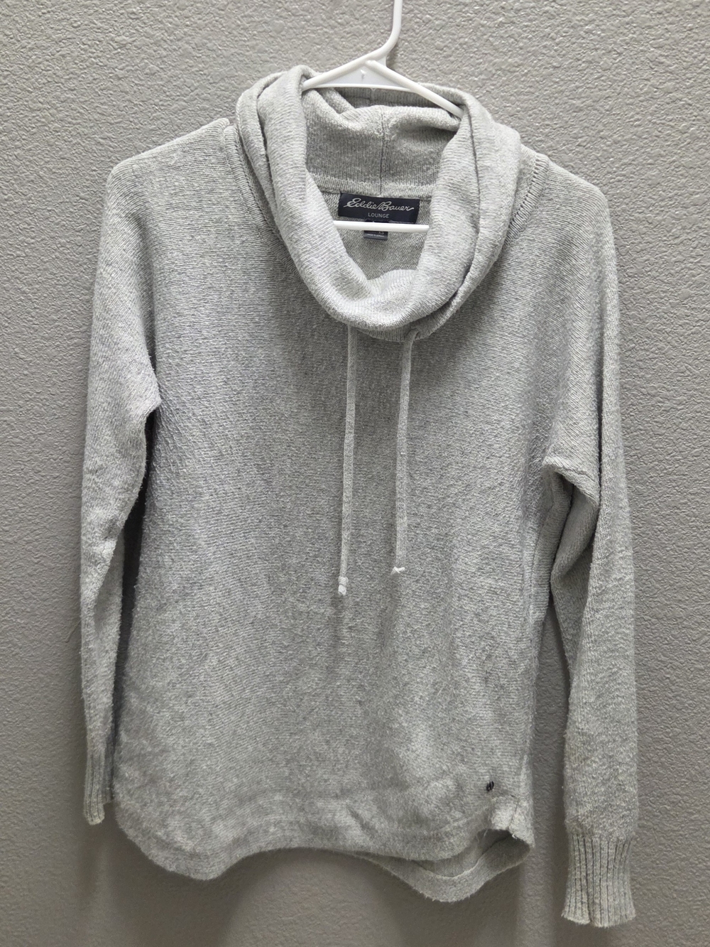 Eddie Bauer Heather Gray Cowl Neck Pullover